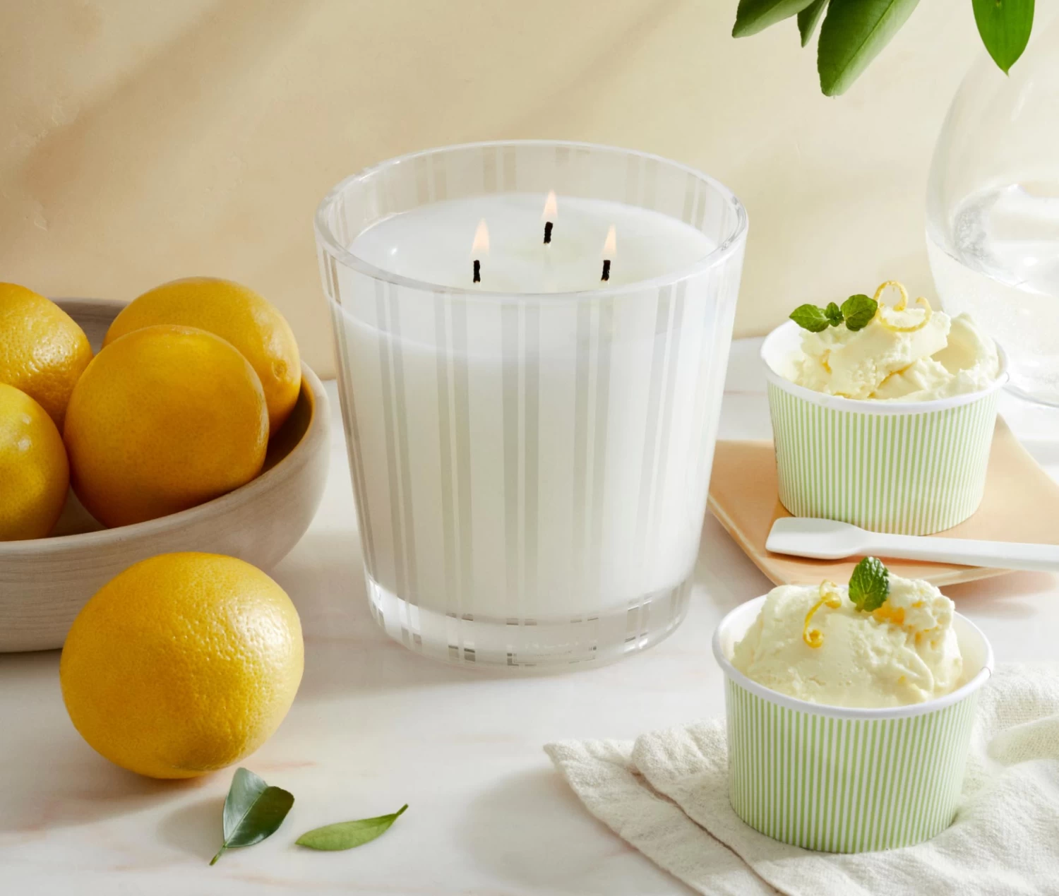 Amalfi Lemon & Mint 3-Wick Candle - Image 2