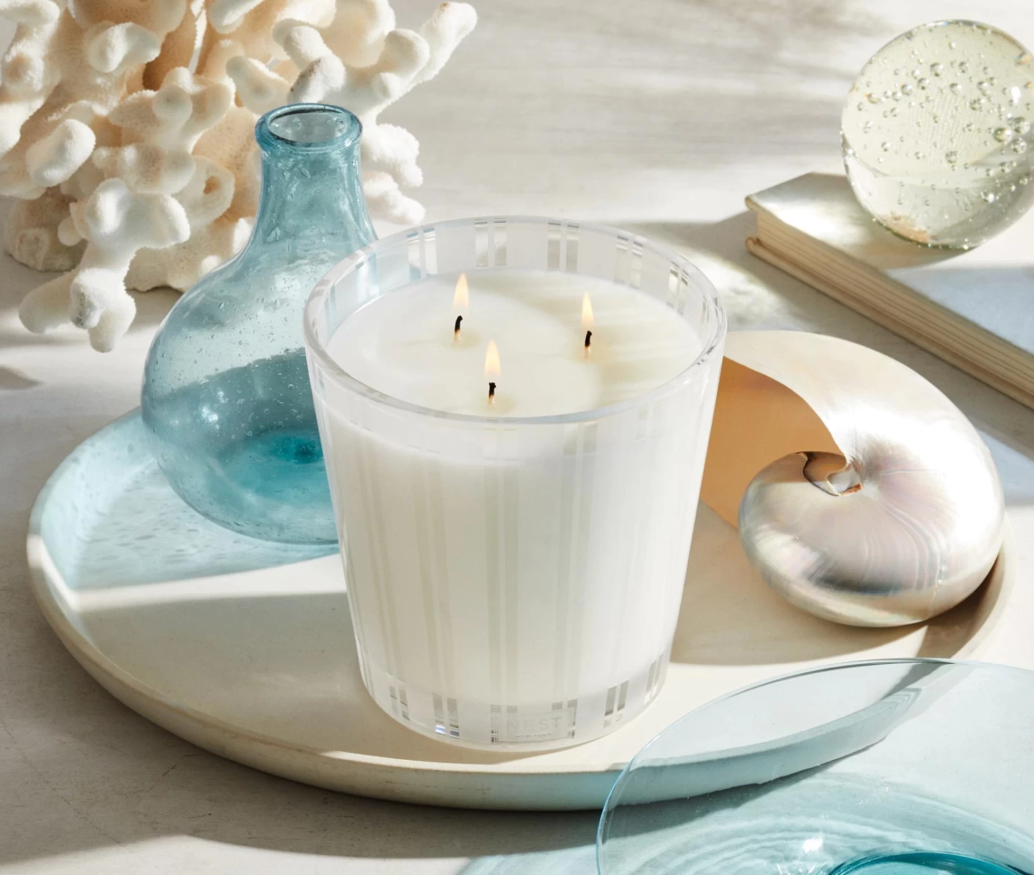 Ocean Mist & Sea Salt 3-Wick Candle - Image 2