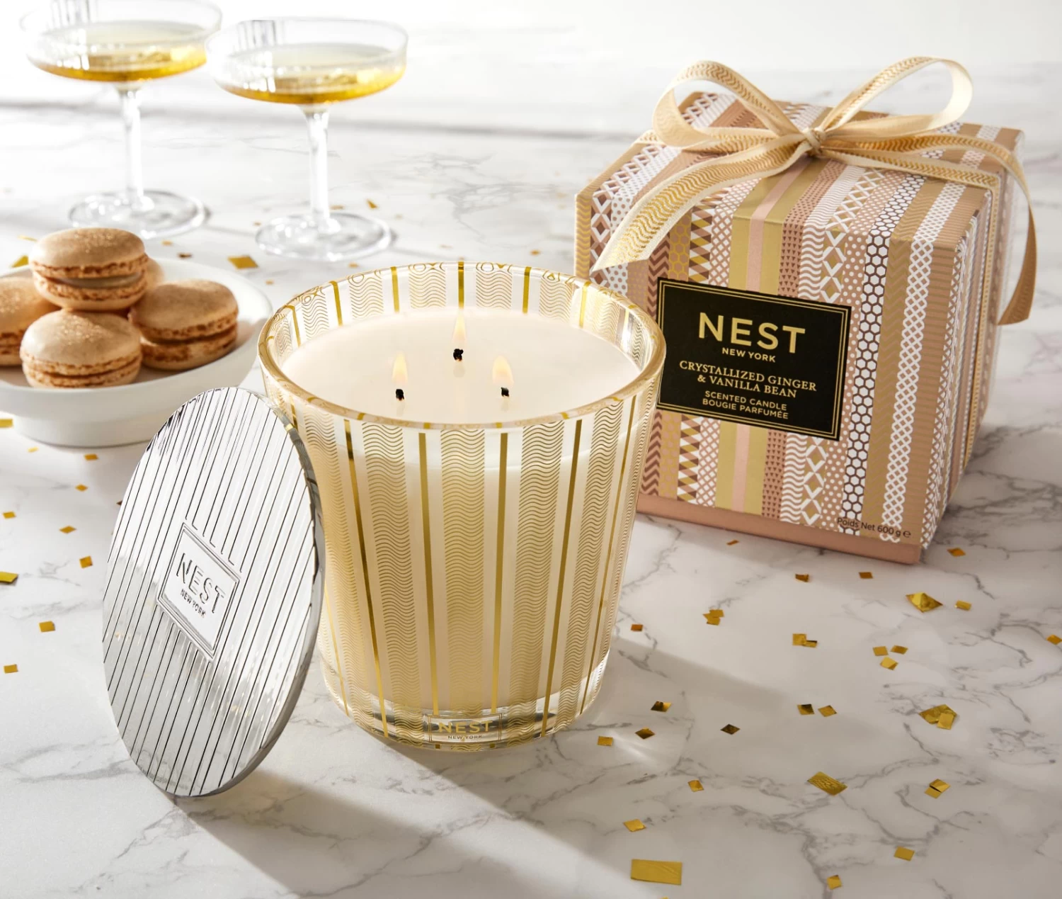 Crystallized Ginger & Vanilla Bean 3-Wick Candle - Image 2